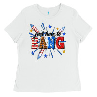White just here to bang Ladies Tee - texasbilliewilder