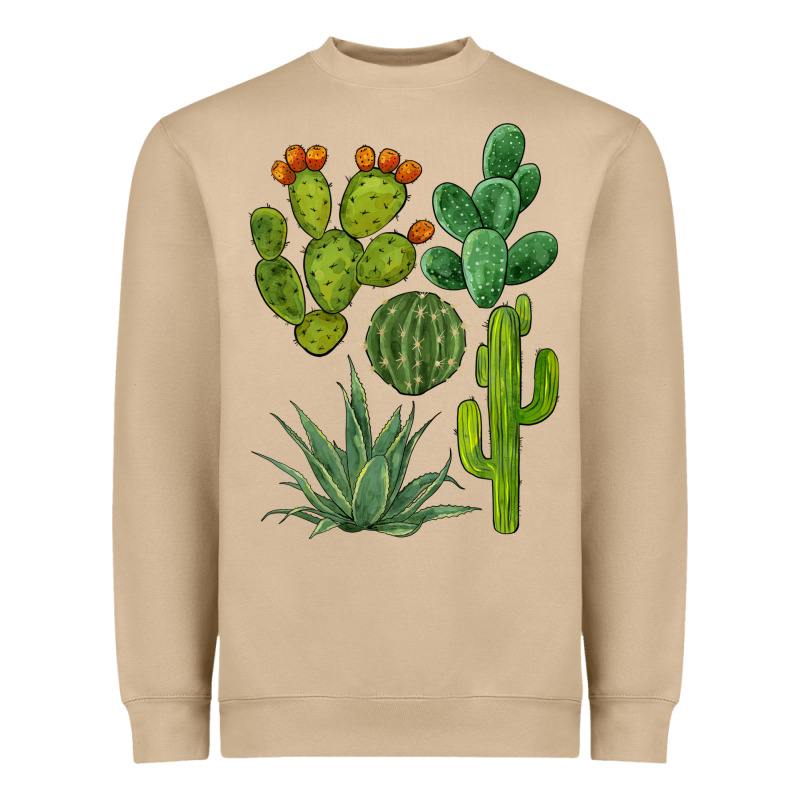 Watercolor Cactus Bundle Preview Heavyweight Sweatshirt by BarkalooDesign | Teevron