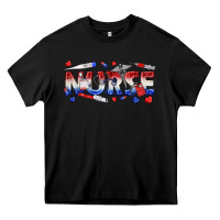 Black american nurse Heavy Core Tee - texasbilliewilder