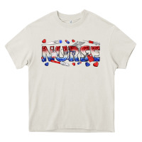 Cream american nurse Heavy Core Tee - texasbilliewilder