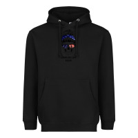 Black American Stars, American Flag Patterned Mom Skull Heavyweight Hoodie - Bettercallsaul
