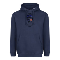 Navy American Stars, American Flag Patterned Mom Skull Heavyweight Hoodie - Bettercallsaul