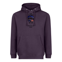 Plum American Stars, American Flag Patterned Mom Skull Heavyweight Hoodie - Bettercallsaul