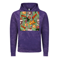 Cloud Purple christmas hot chocolate and cookies seamless pattern Vintage Hoodie - BundleAndBundleShop