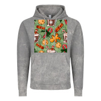 Cloud Rock christmas hot chocolate and cookies seamless pattern Vintage Hoodie - BundleAndBundleShop
