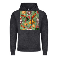 Vintage Black christmas hot chocolate and cookies seamless pattern Vintage Hoodie - BundleAndBundleShop