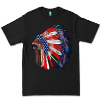 Black american flag indian headdress Premium Tee - RanaPortraitStore