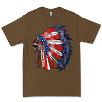 Cacao american flag indian headdress Premium Tee - RanaPortraitStore
