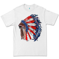 White american flag indian headdress Premium Tee - RanaPortraitStore