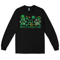 Black happy st.patrick's day Long Sleeve Tee - MaliasSmallBusiness
