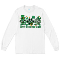 White happy st.patrick's day Long Sleeve Tee - MaliasSmallBusiness
