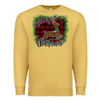 Antique Gold Merry Christmas Deer Premium Sweatshirt - Bettercallsaul