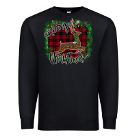 Black Merry Christmas Deer Premium Sweatshirt - Bettercallsaul