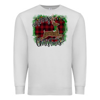 Dove Grey Merry Christmas Deer Premium Sweatshirt - Bettercallsaul