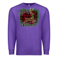Purple Merry Christmas Deer Premium Sweatshirt - Bettercallsaul