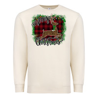 Sandshell Merry Christmas Deer Premium Sweatshirt - Bettercallsaul