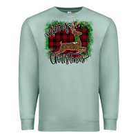 Seafoam Merry Christmas Deer Premium Sweatshirt - Bettercallsaul