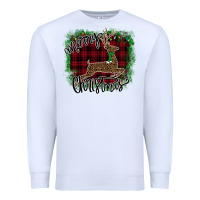 White Merry Christmas Deer Premium Sweatshirt - Bettercallsaul