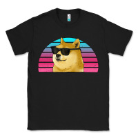 Black doge coin bitcoin hodl retro sunset Classic Tee - Jasminsmagicworld