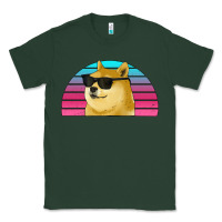 Sports Green doge coin bitcoin hodl retro sunset Classic Tee - Jasminsmagicworld