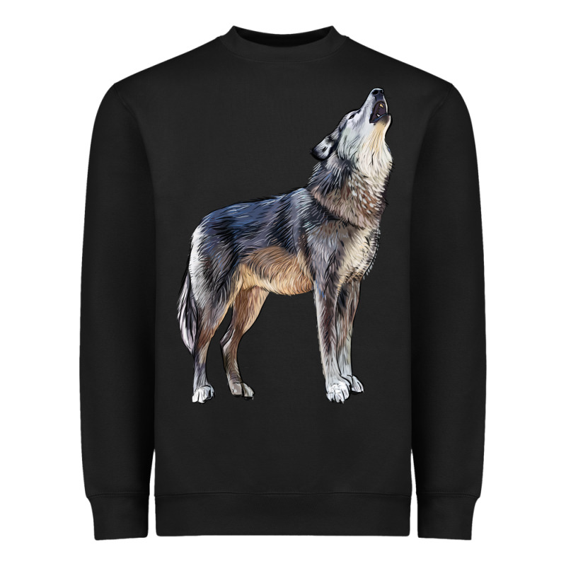 Wolf Heavyweight Sweatshirt by LillyAllenDesigns | Teevron