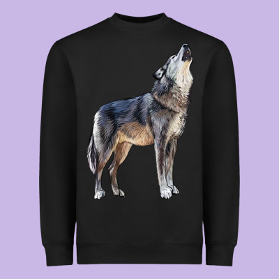 Wolf Heavyweight Sweatshirt Designed By Lillyallendesigns
