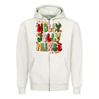 Holly Jolly Nurse Zipper Hoodie | Teevron