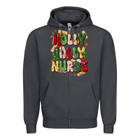 Smoke holly jolly nurse Zipper Hoodie - MaliasSmallBusiness