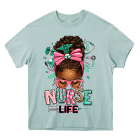 Arona afro messy bun nurse life Heavy Core Tee - texasbilliewilder