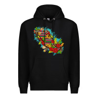 Black Mexico Map with Leopard and Sunflowers Premium Hoodie - texasbilliewilder