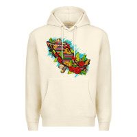 Sandshell Mexico Map with Leopard and Sunflowers Premium Hoodie - texasbilliewilder