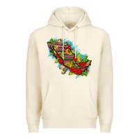 Tofu Mexico Map with Leopard and Sunflowers Premium Hoodie - texasbilliewilder