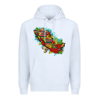 White Mexico Map with Leopard and Sunflowers Premium Hoodie - texasbilliewilder