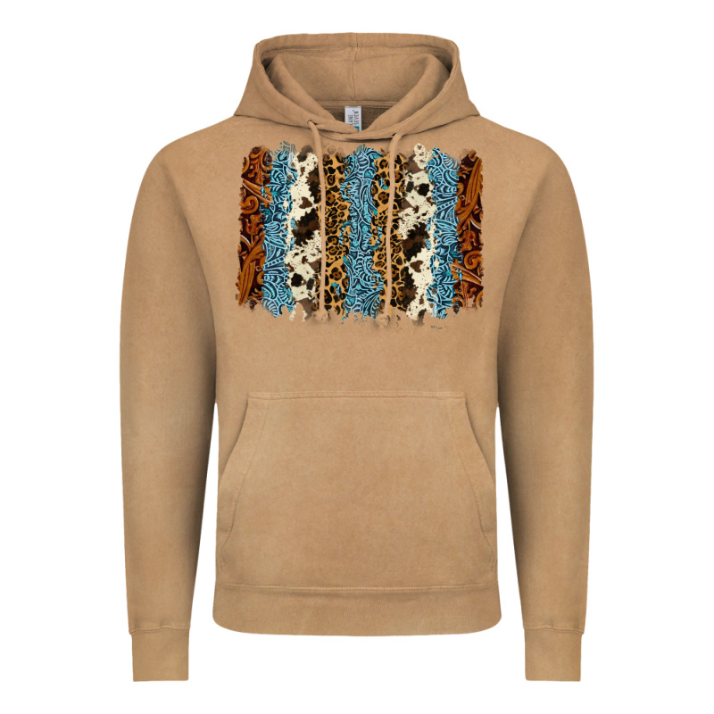 Tool Leather Leopard Cowhide Backround Vintage Hoodie by RanaPortraitStore | Teevron