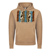 Vintage Coffee tool leather leopard cowhide backround Vintage Hoodie - RanaPortraitStore
