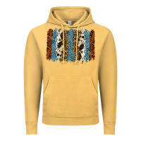 Vintage Mustard tool leather leopard cowhide backround Vintage Hoodie - RanaPortraitStore