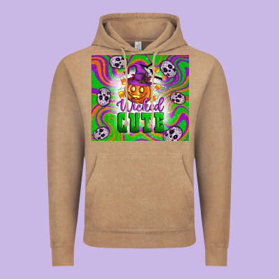 Wicked Cute Halloween Vintage Hoodie Designed By Artiststas