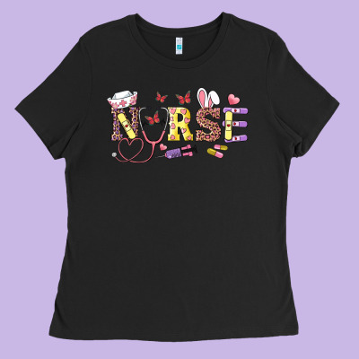 Easter Nurse Ladies Tee Designed By Ranaportraitstore