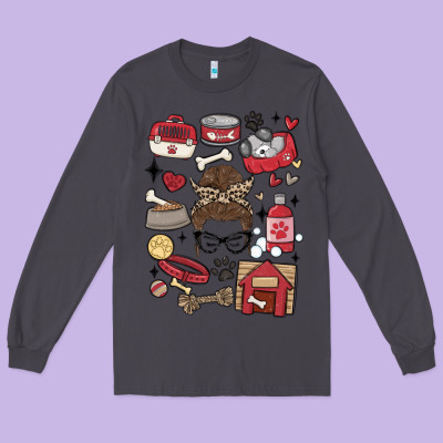 Can't Talk Right Now I'm Busy Doing Dog Mom Long Sleeve Tee Designed By Maliassmallbusiness