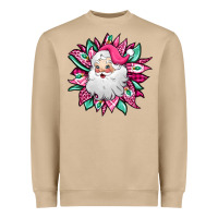 Mushroom pink Christmas Santa Claus sunflower Heavyweight Sweatshirt - Jasminsmagicworld