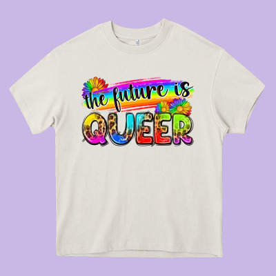 The Future Is Queer Heavy Core Tee Designed By Zillion Design Studio