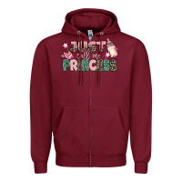 Burgundy just call me princess Zipper Hoodie - MaliasSmallBusiness
