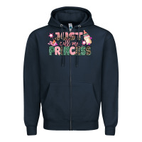 Navy just call me princess Zipper Hoodie - MaliasSmallBusiness