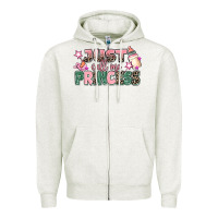 Oatmeal Heather just call me princess Zipper Hoodie - MaliasSmallBusiness