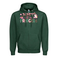 Sports Green just call me princess Zipper Hoodie - MaliasSmallBusiness