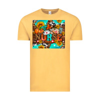 Vintage Mustard pumpkin nurse with sunflower Vintage Tee - AdoDesignShop
