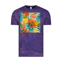 Cloud Purple pineapple and lemon seamless pattern Vintage Tee - BundleAndBundleShop