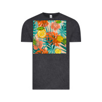 Vintage Black pineapple and lemon seamless pattern Vintage Tee - BundleAndBundleShop