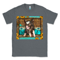 Charcoal Heather Western Cute Pig Classic Tee - LillyAllenDesigns