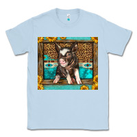 Dusty Blue Western Cute Pig Classic Tee - LillyAllenDesigns